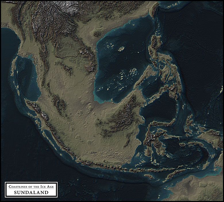 Sundaland (region Azji Południowo-Wschodniej) w czasach epoki lodowcowej