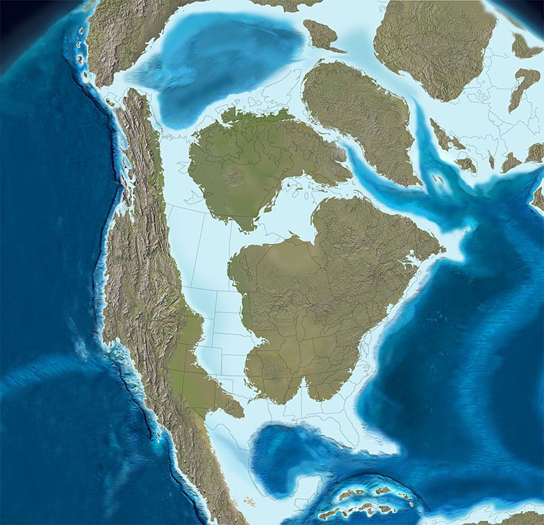 Ameryka Północna w późnej kredzie (od 99,6 ± 0,9 do 65,5 ± 0,3 mln lat temu)