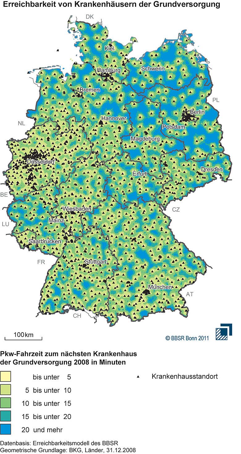 Dostęp do szpitali w Niemczech