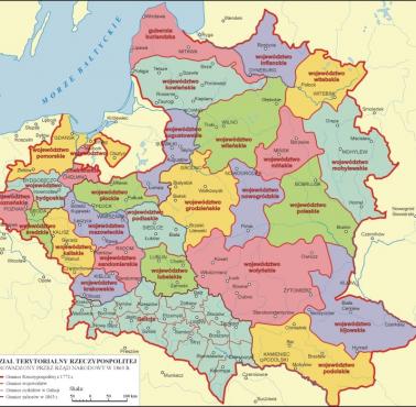 Podział terytorialny Rzeczypospolitej wprowadzony przez Rząd Narodowy w 1863 roku podczas powstania styczniowego