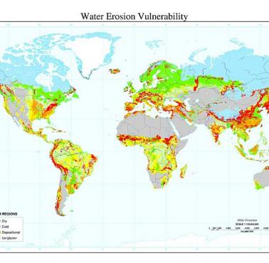 Mapa podatności na erozję wodną (świat)