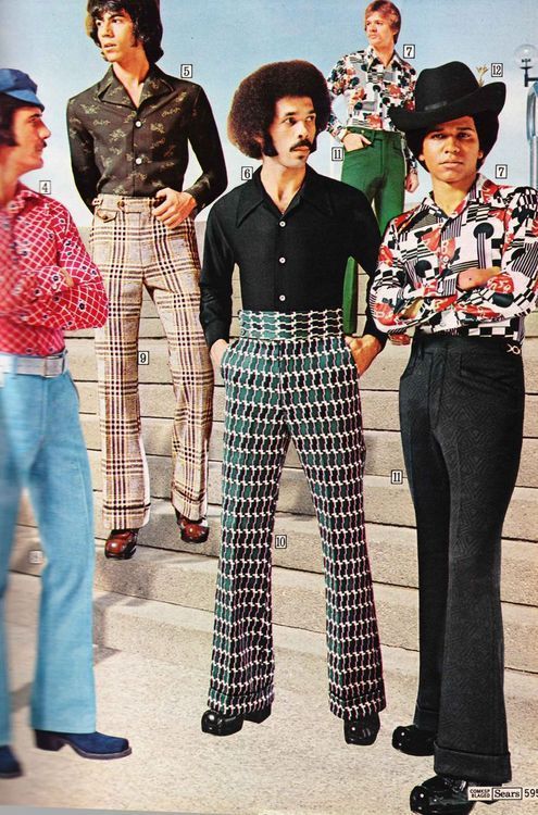 Męska moda z katalogu Sears, 1974