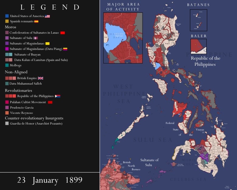 Mapa Filipin z 1899 roku