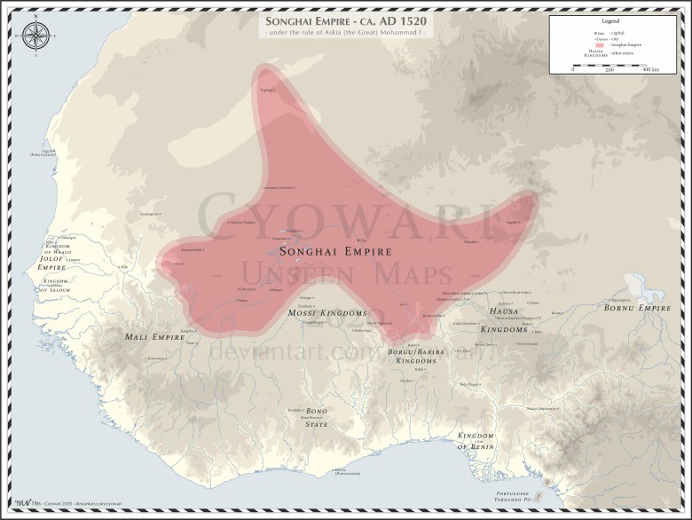 Imperium Songhai (Songhaj) w 1520 roku