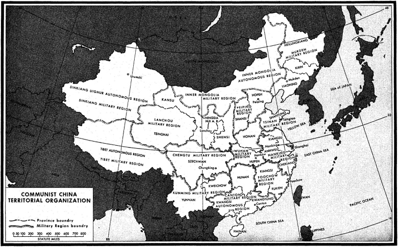 Prowincje i terytoria Chińskiej Republiki Ludowej (Chin), 1960