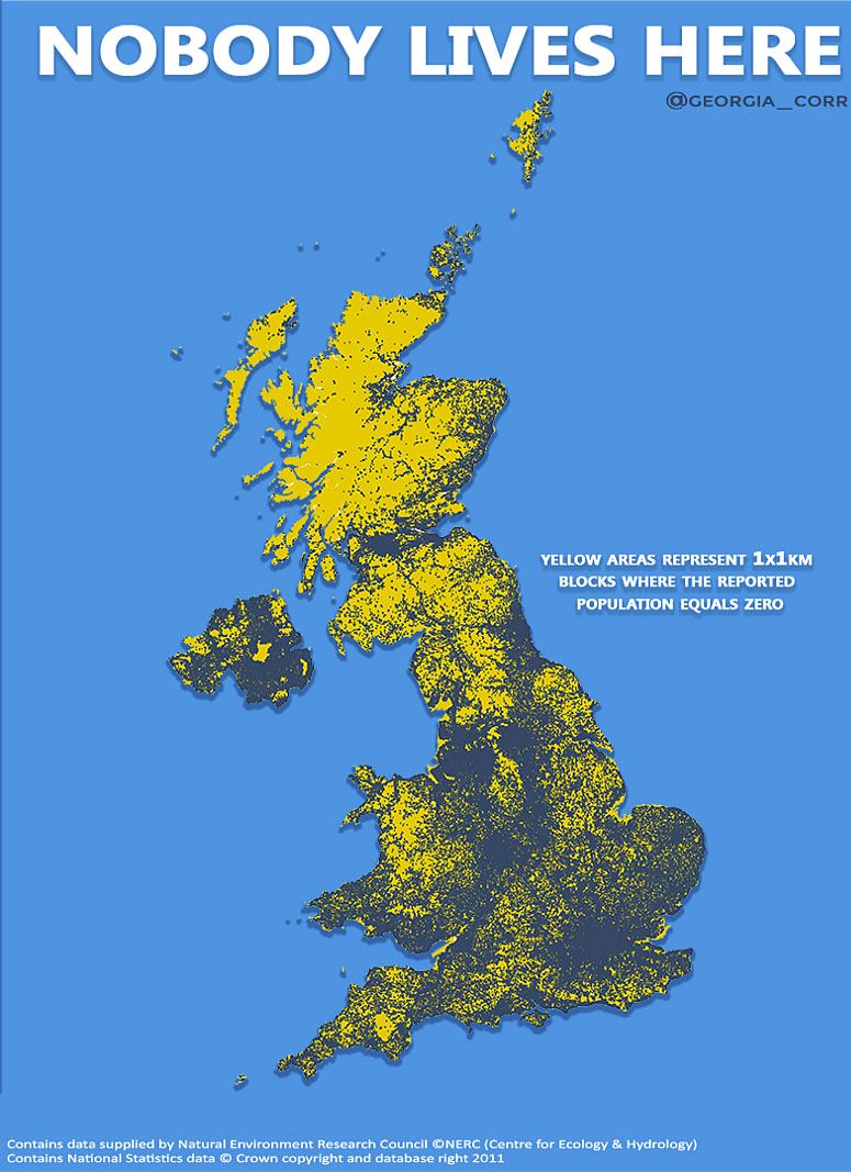 Mapa miejsc w Wielkiej Brytanii, gdzie nikt nie chce mieszkać