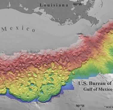 Ukształtowanie dna morskiego Zatoki Meksykańskiej