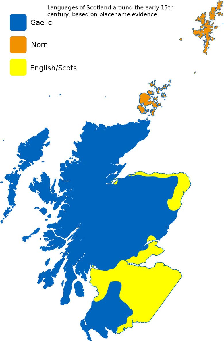 Języki w Szkocji na początku 15 wieku