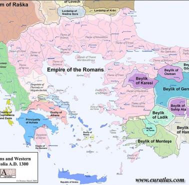 Bałkany i Anatolia Zachodnia w 1300 roku