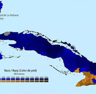 Podział rasowy na Kubie, 2012