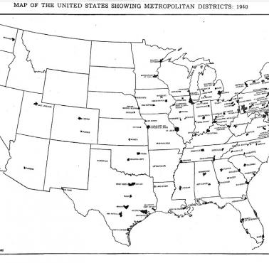 Obszary metropolitalne USA w 1940 roku
