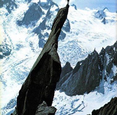 Alpinista Gaston Rébuffat, Francja, 1944