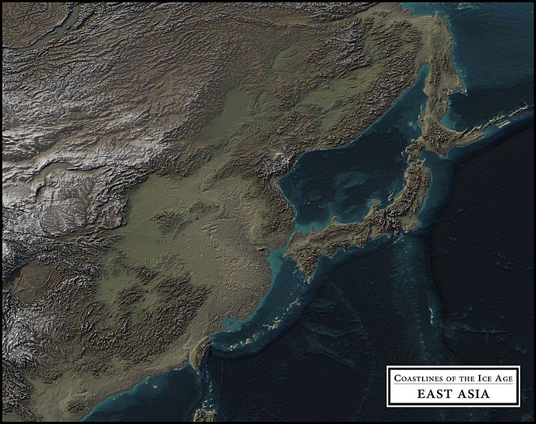 Linia brzegowa wschodniej Azji w epoce lodowcowej