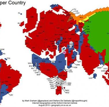 Ilość internautów i najpopularniejsze strony w poszczególnych państwach świata, dane 2013