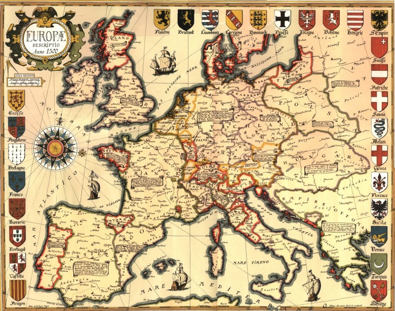 Mapa Europy z 1500 roku