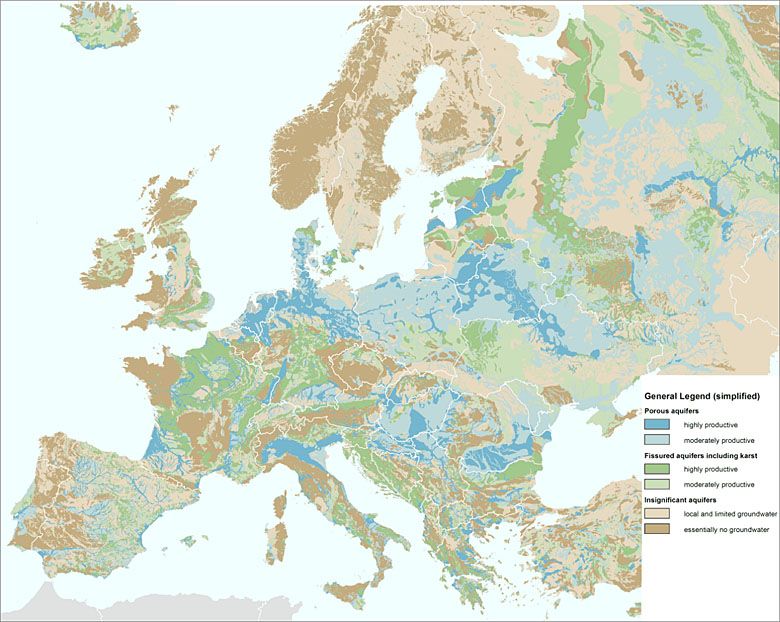 Międzynarodowa mapa hydrogeologiczna (wód podziemnych) Europy