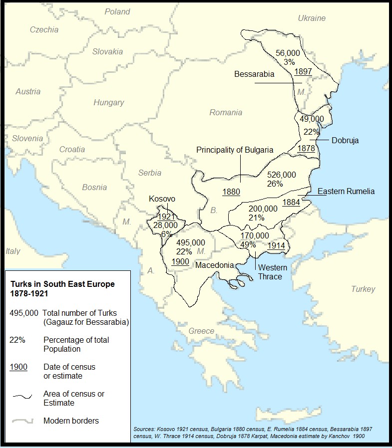 Ludność turecka w Europie Południowo-Wschodniej 1878–1921