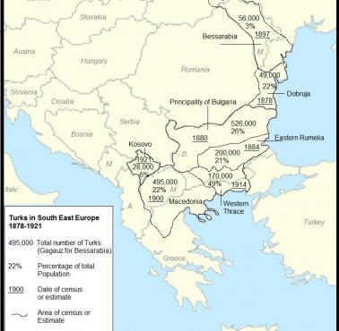 Ludność turecka w Europie Południowo-Wschodniej 1878–1921