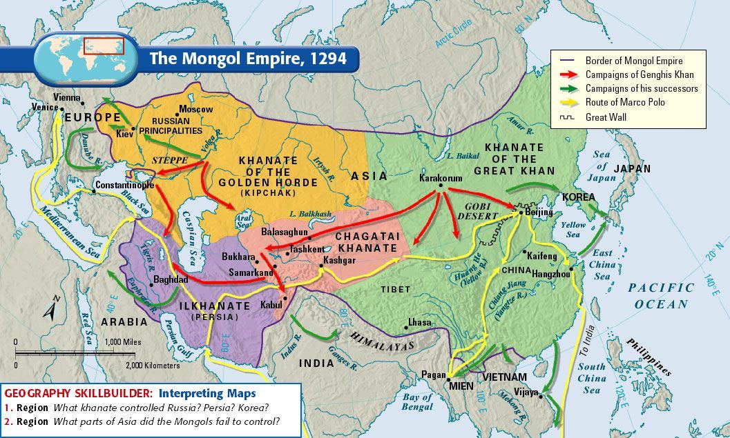 Imperium mongolskie w 1294 roku