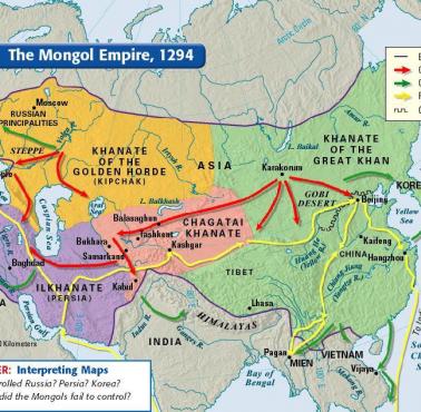 Imperium mongolskie w 1294 roku