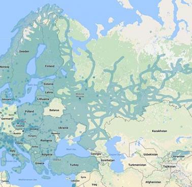 Dostępność Google Street View w Europie, 2017