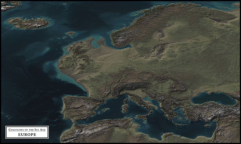 Linia brzegowa Europy w epoce lodowcowej