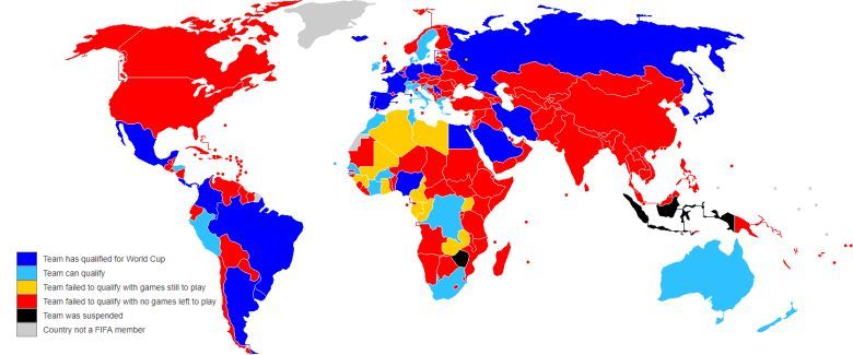 Aktualny stan kwalifikacji do mistrzostw świata w piłce nożnej - FIFA World Cup 2018