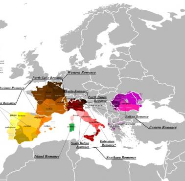 Języki romańskie w Europie