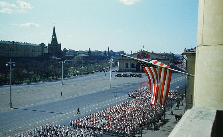 Widok z amerykańskiej ambasady, Moskwa, 1950