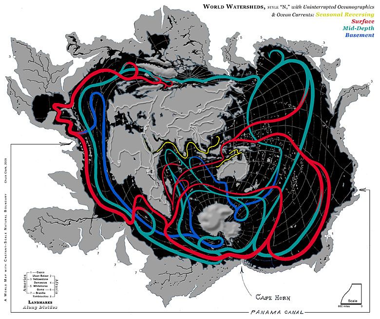 Globalne obszary wodne z nieprzerwanymi prądami oceanicznymi