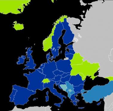 Nieaktualna już mapa potencjalnego poszerzania Unii Europejskiej o nowe kraje