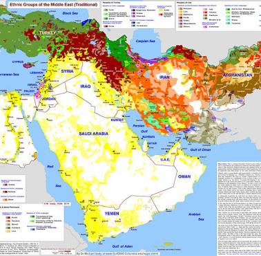 Mapa etno-językowa na Bliskim Wschodzie