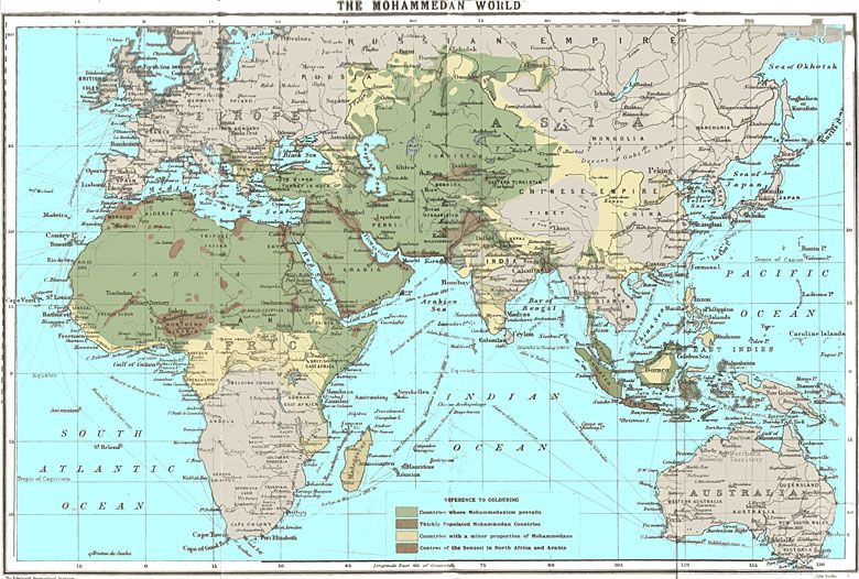 Zasięg Islamu w 1907 roku