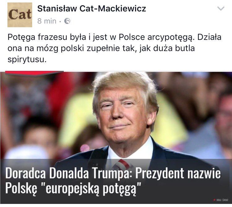 Stanisław Cat-Mackiewicz wiele lat temu ....