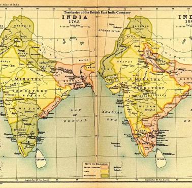 Indie Brytyjskie w latach 1765 i 1805 roku