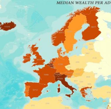 Poziom dobrobytu gospodarstw domowych w Europie (2000 - 2016) (animacja)