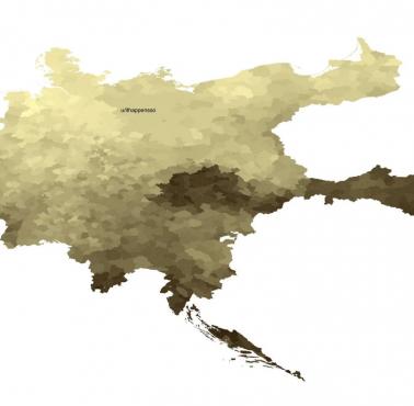 Częstotliwość występowania blond włosów u dzieci (7-8 lat) w Austrii i Niemczech w latach 80. XIX wieku