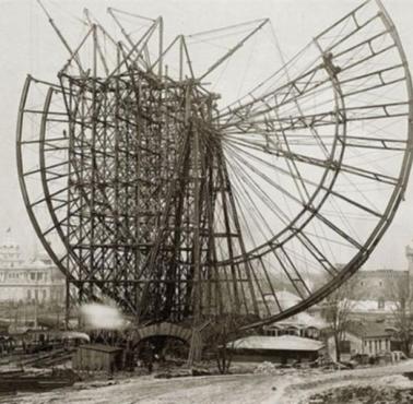 Budowa pierwszego na świecie diabelskiego młyna, Chicago, 1893