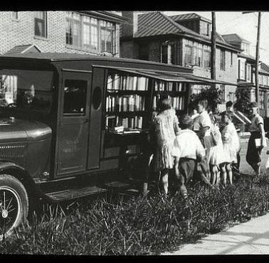 Samochód biblioteka, Bronx, Nowy Jork, 1935