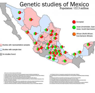 Mapa genetyczna Meksyku