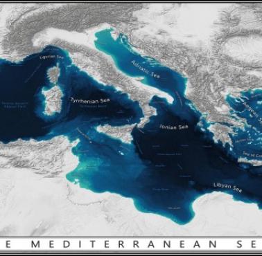 Mapa Morza Śródziemnego