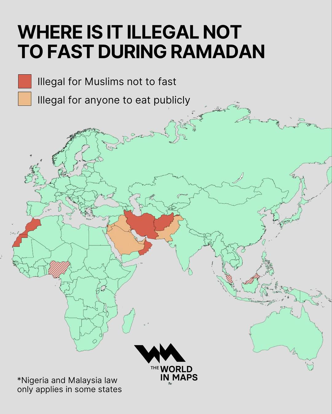Gdzie na świecie brak postu podczas ramadanu jest nielegalny?