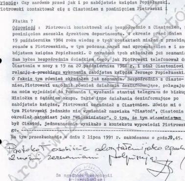 Zabójstwo Popiełuszki, Ciastoń, Piotrowski