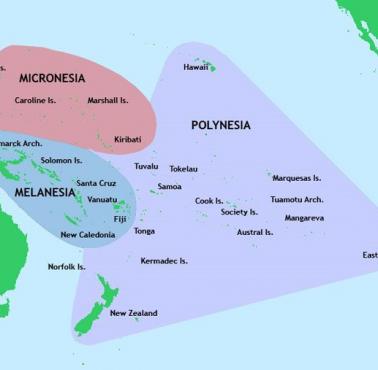 Trzy największe obszary kultury Pacyfiku