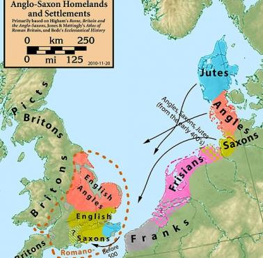 Migracja ludności germańskiej na Wyspy Brytyjskie 400-500 rok n.e.