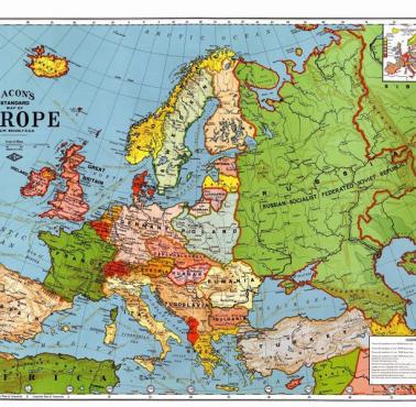 Mapa Europy w 1923 roku