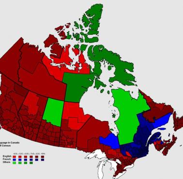 Dominujące języki w Kanadzie