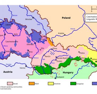 Mniejszości etniczne w Czechosłowacji (dane 1930)