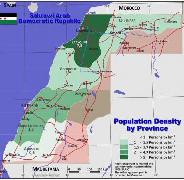 Gęstość zaludnienia Sahary Zachodniej