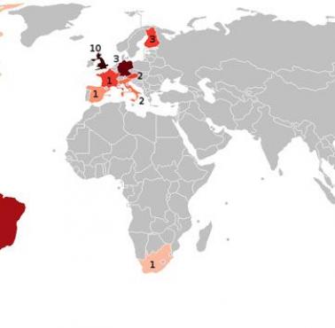Liczba mistrzów świata Formuły 1 w poszczególnych państwach świata